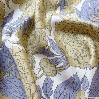 Peony Bloom Silk Scarf – 65cm Women's Silk Neck Scarf