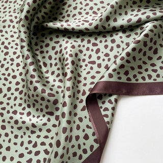 Abstract Spot Silk Scarf – 53cm Unisex Silk Bandana