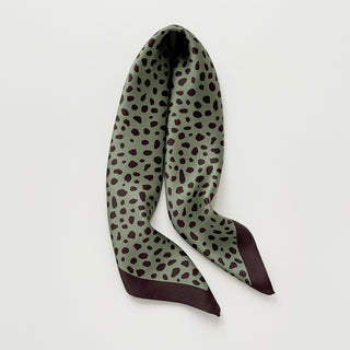 Abstract Spot Silk Scarf – 53cm Unisex Silk Bandana