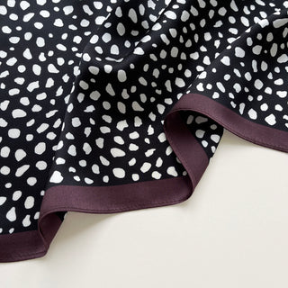 Abstract Spot Silk Scarf – 53cm Unisex Silk Bandana