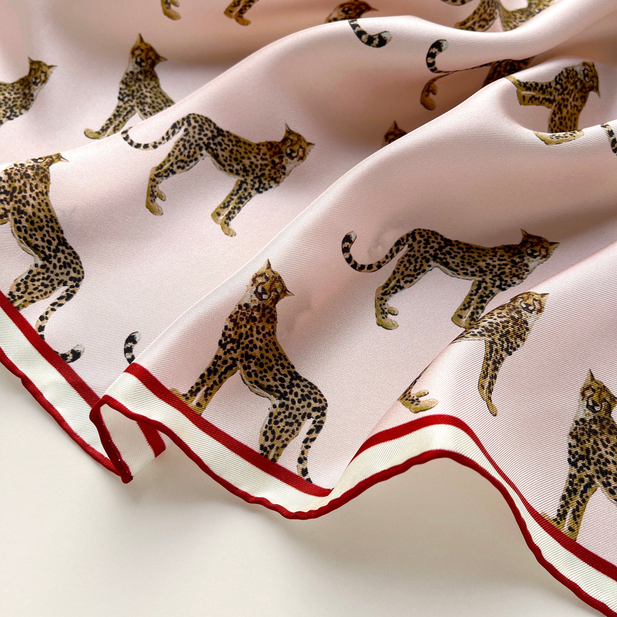 65 Leopard Print Silk Square Scarf for Women Silk Neck Scarf Silk Bandana Scarf Silk Neckerchief