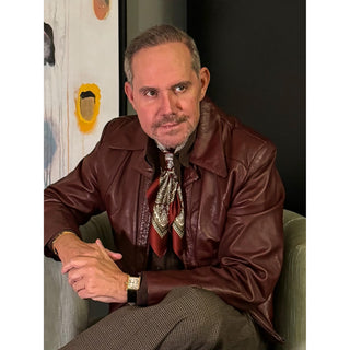 Dark Red Paisley Silk Scarf - Men's Neckerchief