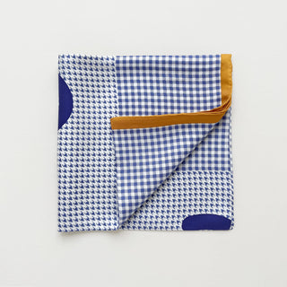Checks & Houndstooth Silk Scarf – 90cm Women’s Silk Square Scarf