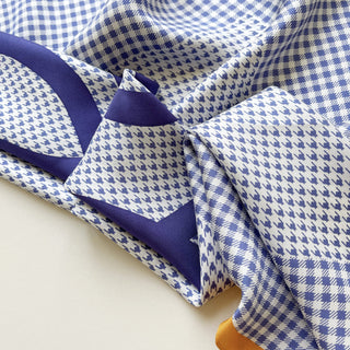 Checks & Houndstooth Silk Scarf – 90cm Women’s Silk Square Scarf