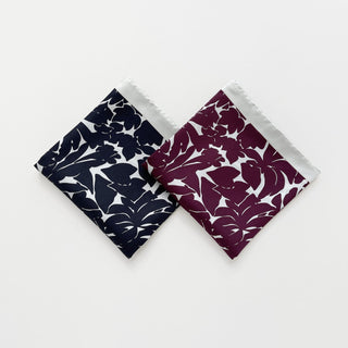 Floral Silhouette Silk Scarf - 65cm Women's Silk Square Scarf