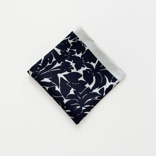 Floral Silhouette Silk Scarf - 65cm Women's Silk Square Scarf