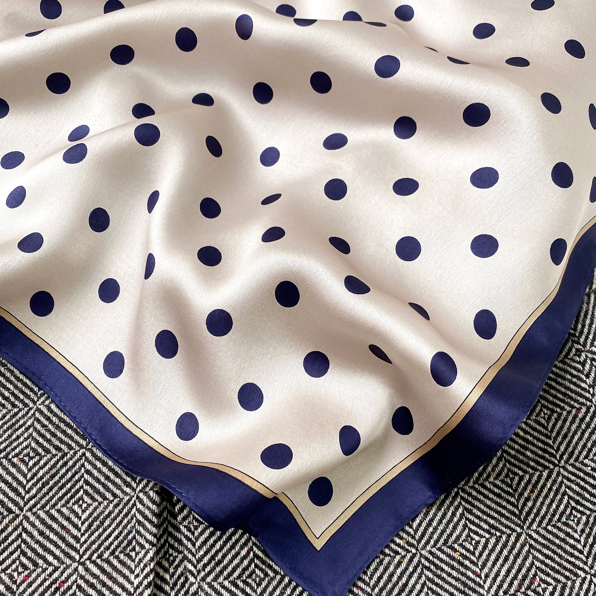 Silk Polka Dot Scarf in Pink & Purple Silk Polka Dot Scarf in Pink & Purple